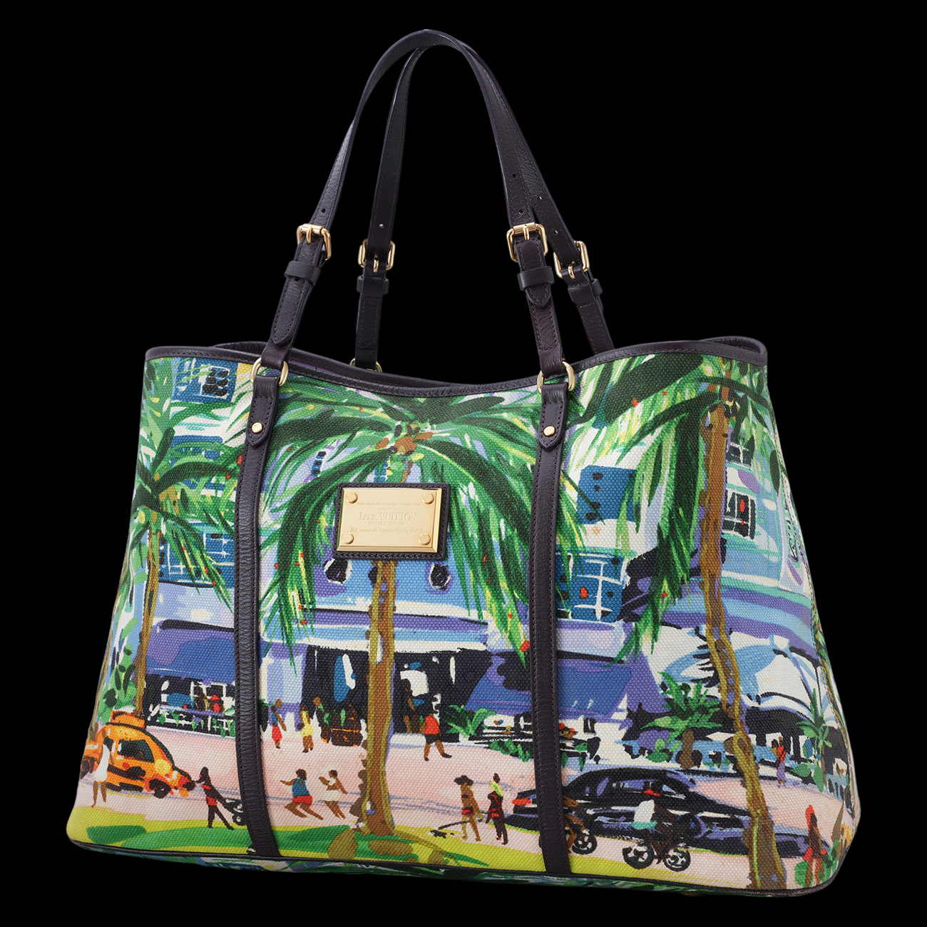 LOUIS VUITTON(USED)루이비통 시즌 패브릭 쇼퍼백